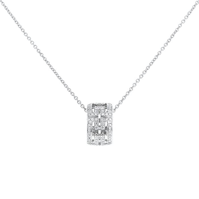 [Love Lucky]PARENTESI NECKLACE SILVER DIAMOND
