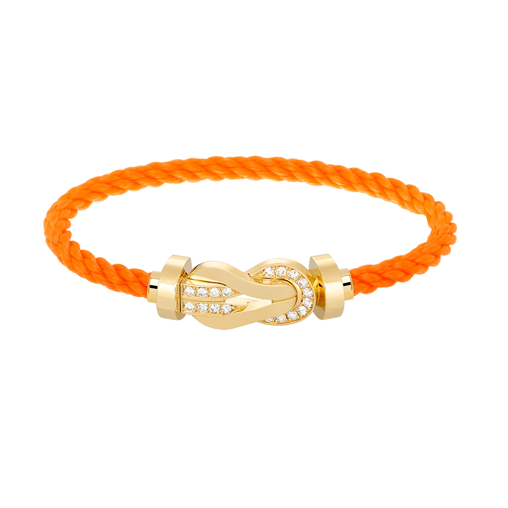 [Love Lucky]CHANCE LARGE 8 FIGURE BUCKLE HALF DIAMOND BRACELET GOLD