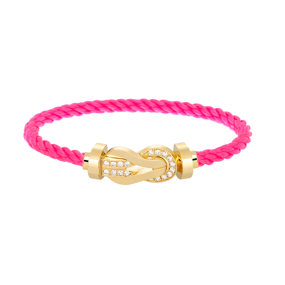 [Love Lucky]CHANCE LARGE 8 FIGURE BUCKLE HALF DIAMOND BRACELET GOLD