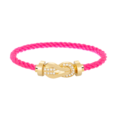 [Love Lucky]CHANCE LARGE 8 FIGURE BUCKLE HALF DIAMOND BRACELET GOLD