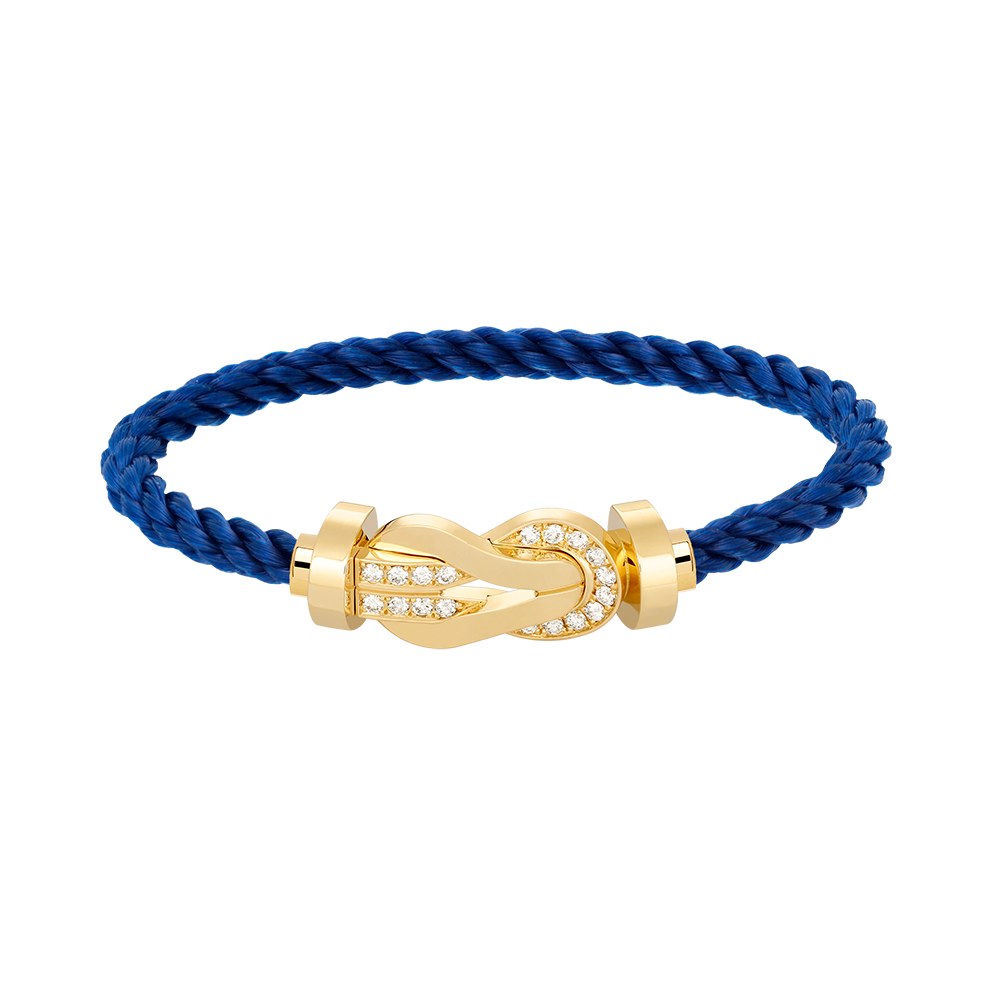 [Love Lucky]CHANCE LARGE 8 FIGURE BUCKLE HALF DIAMOND BRACELET GOLD