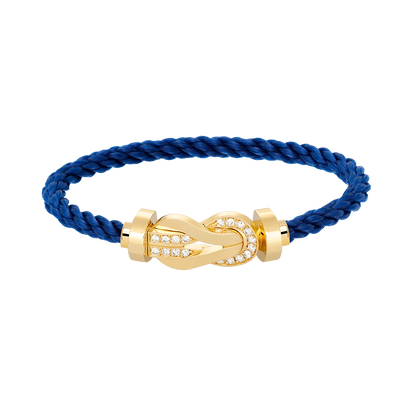 [Love Lucky]CHANCE LARGE 8 FIGURE BUCKLE HALF DIAMOND BRACELET GOLD