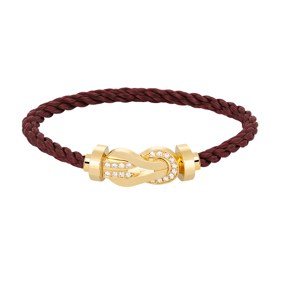 [Love Lucky]CHANCE LARGE 8 FIGURE BUCKLE HALF DIAMOND BRACELET GOLD