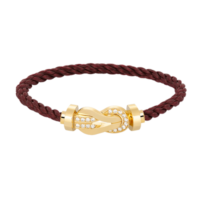 [Love Lucky]CHANCE LARGE 8 FIGURE BUCKLE HALF DIAMOND BRACELET GOLD