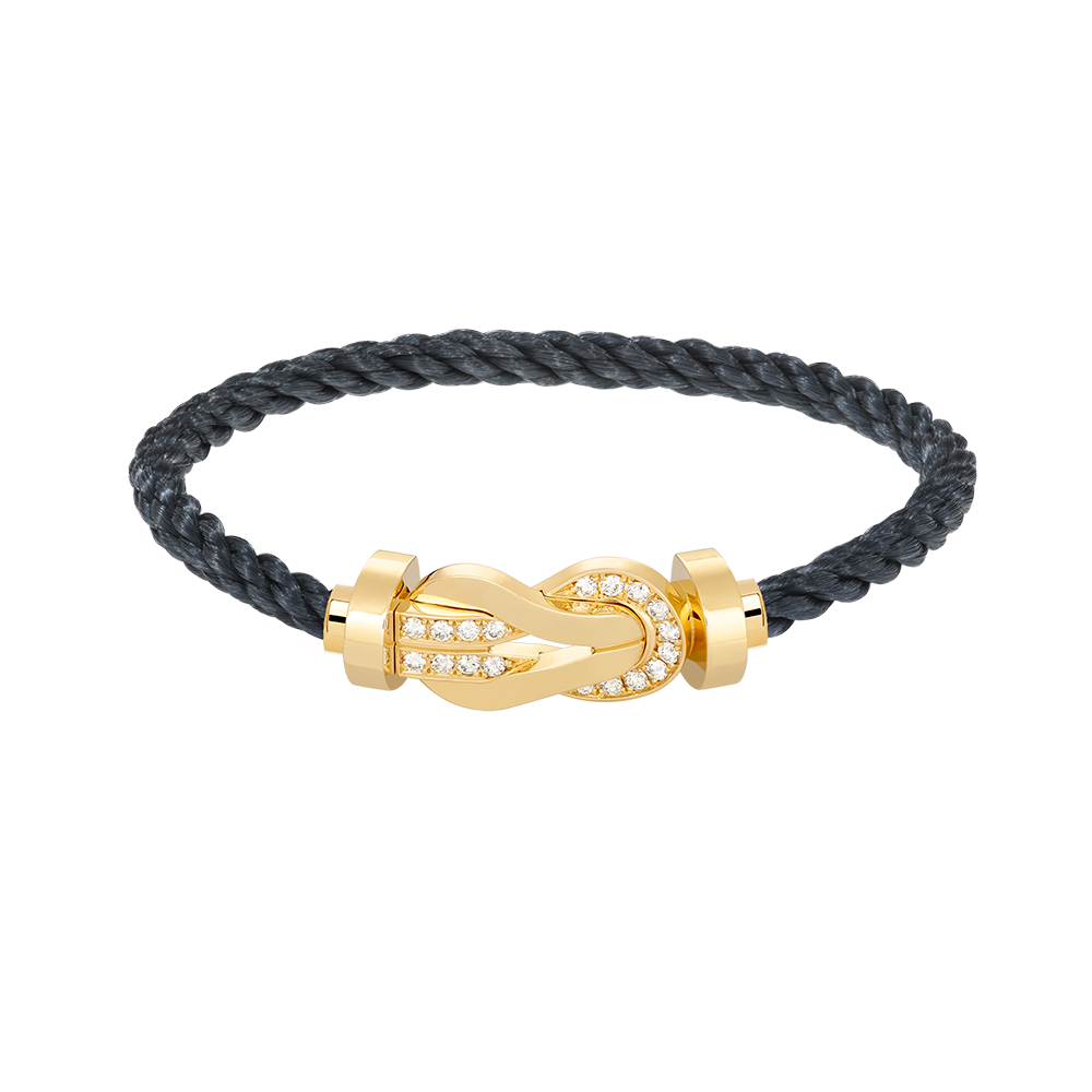 [Love Lucky]CHANCE LARGE 8 FIGURE BUCKLE HALF DIAMOND BRACELET GOLD