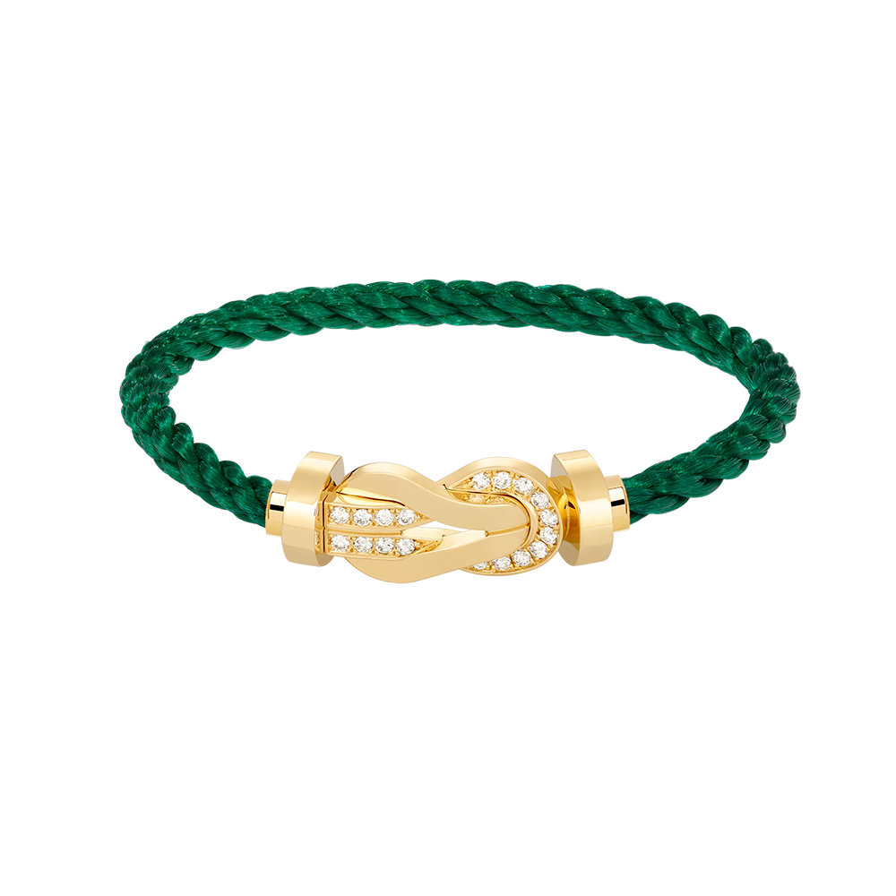 [Love Lucky]CHANCE LARGE 8 FIGURE BUCKLE HALF DIAMOND BRACELET GOLD