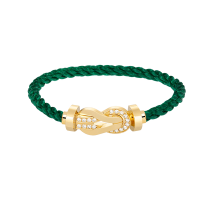 [Love Lucky]CHANCE LARGE 8 FIGURE BUCKLE HALF DIAMOND BRACELET GOLD