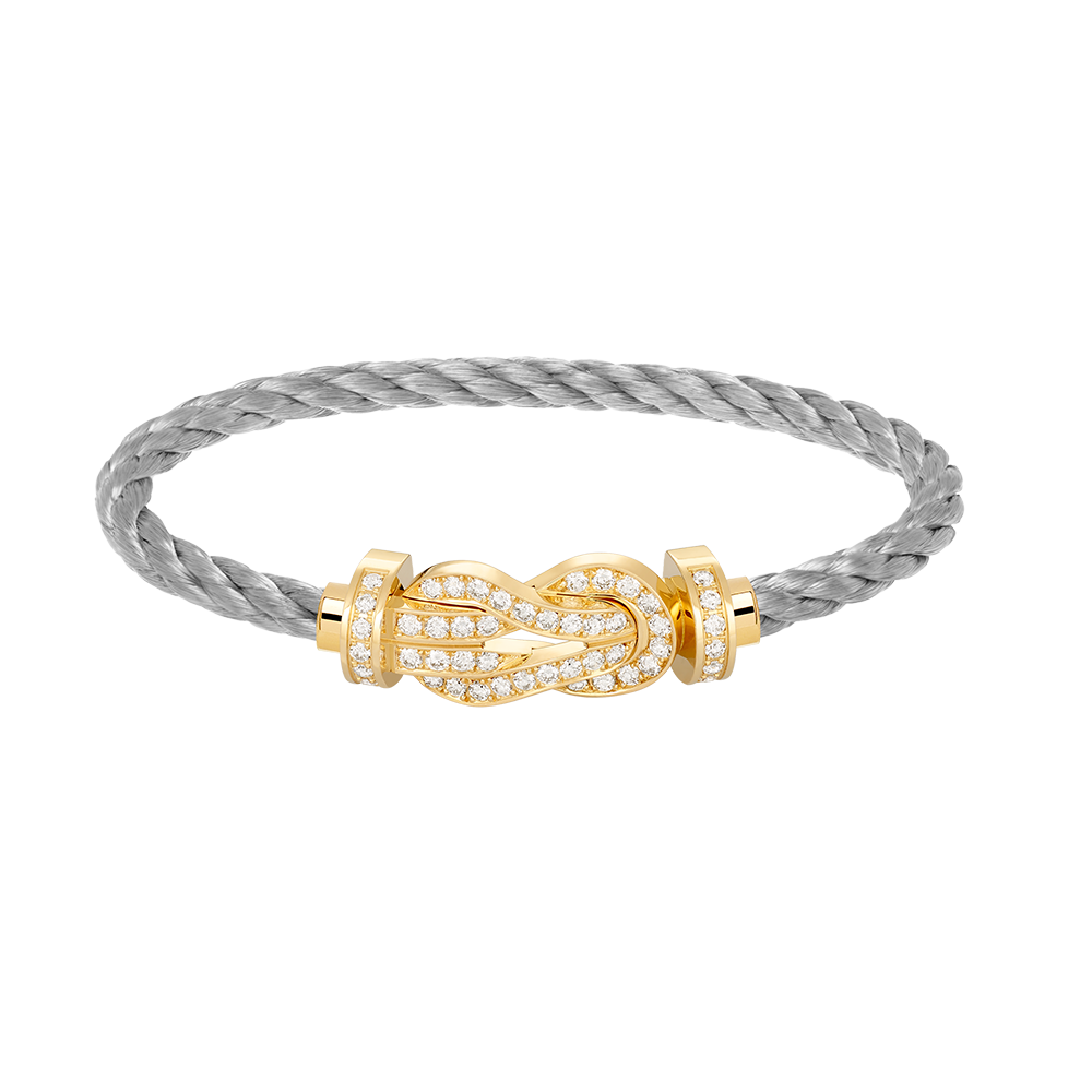[Love Lucky]CHANCE LARGE 8 FIGURE BUCKLE FULLDIAMOND BRACELET GOLD