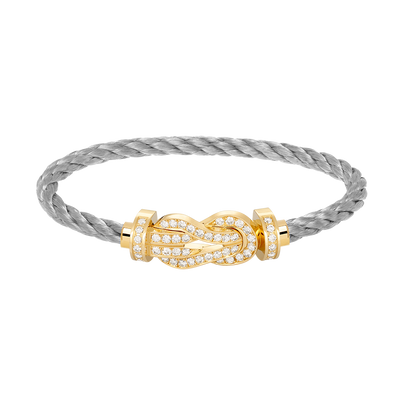 [Love Lucky]CHANCE LARGE 8 FIGURE BUCKLE FULLDIAMOND BRACELET GOLD