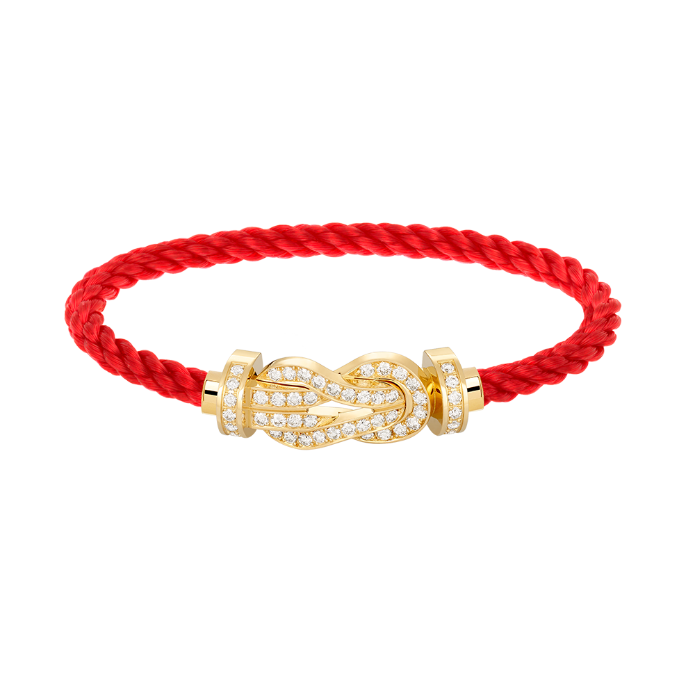 [Love Lucky]CHANCE LARGE 8 FIGURE BUCKLE FULLDIAMOND BRACELET GOLD