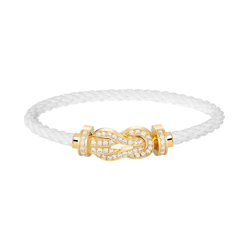 [Love Lucky]CHANCE LARGE 8 FIGURE BUCKLE FULLDIAMOND BRACELET GOLD