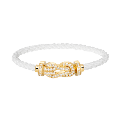 [Love Lucky]CHANCE LARGE 8 FIGURE BUCKLE FULLDIAMOND BRACELET GOLD