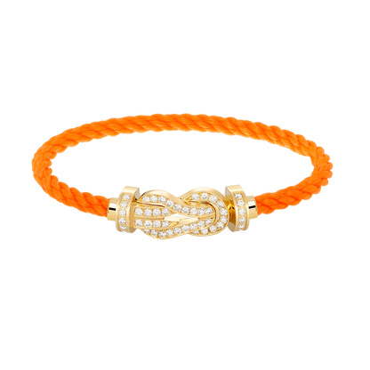 [Love Lucky]CHANCE LARGE 8 FIGURE BUCKLE FULLDIAMOND BRACELET GOLD