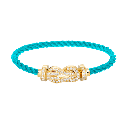 [Love Lucky]CHANCE LARGE 8 FIGURE BUCKLE FULLDIAMOND BRACELET GOLD