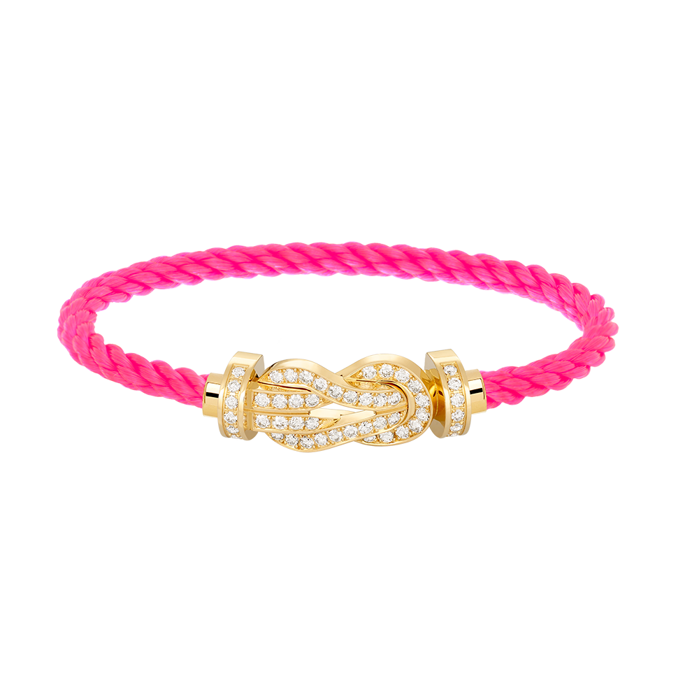 [Love Lucky]CHANCE LARGE 8 FIGURE BUCKLE FULLDIAMOND BRACELET GOLD