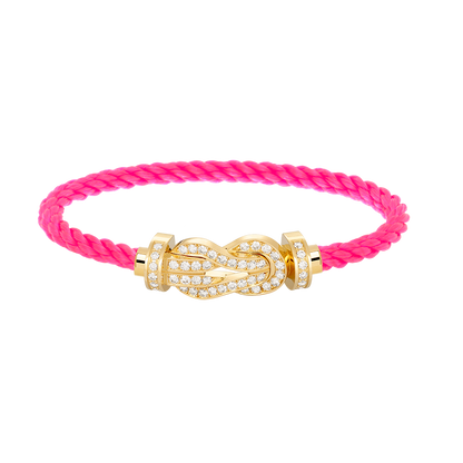 [Love Lucky]CHANCE LARGE 8 FIGURE BUCKLE FULLDIAMOND BRACELET GOLD