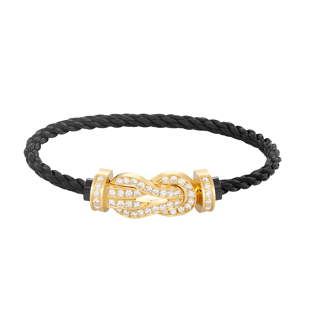 [Love Lucky]CHANCE LARGE 8 FIGURE BUCKLE FULLDIAMOND BRACELET GOLD