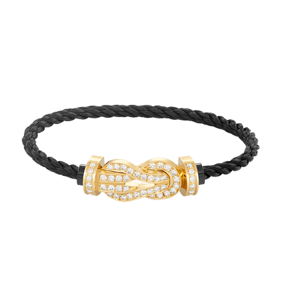 [Love Lucky]CHANCE LARGE 8 FIGURE BUCKLE FULLDIAMOND BRACELET GOLD