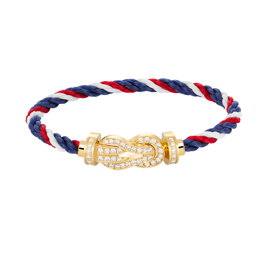 [Love Lucky]CHANCE LARGE 8 FIGURE BUCKLE FULLDIAMOND BRACELET GOLD