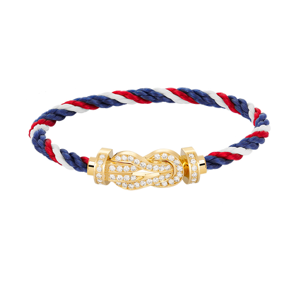 [Love Lucky]CHANCE LARGE 8 FIGURE BUCKLE FULLDIAMOND BRACELET GOLD