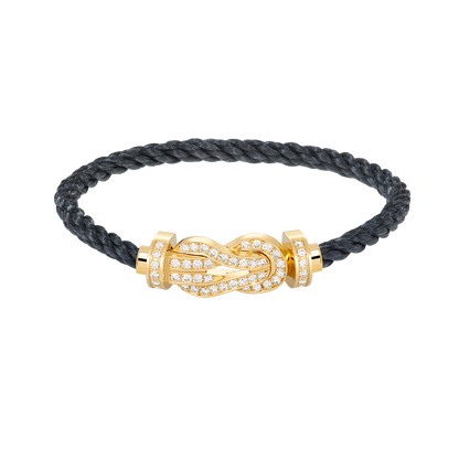 [Love Lucky]CHANCE LARGE 8 FIGURE BUCKLE FULLDIAMOND BRACELET GOLD