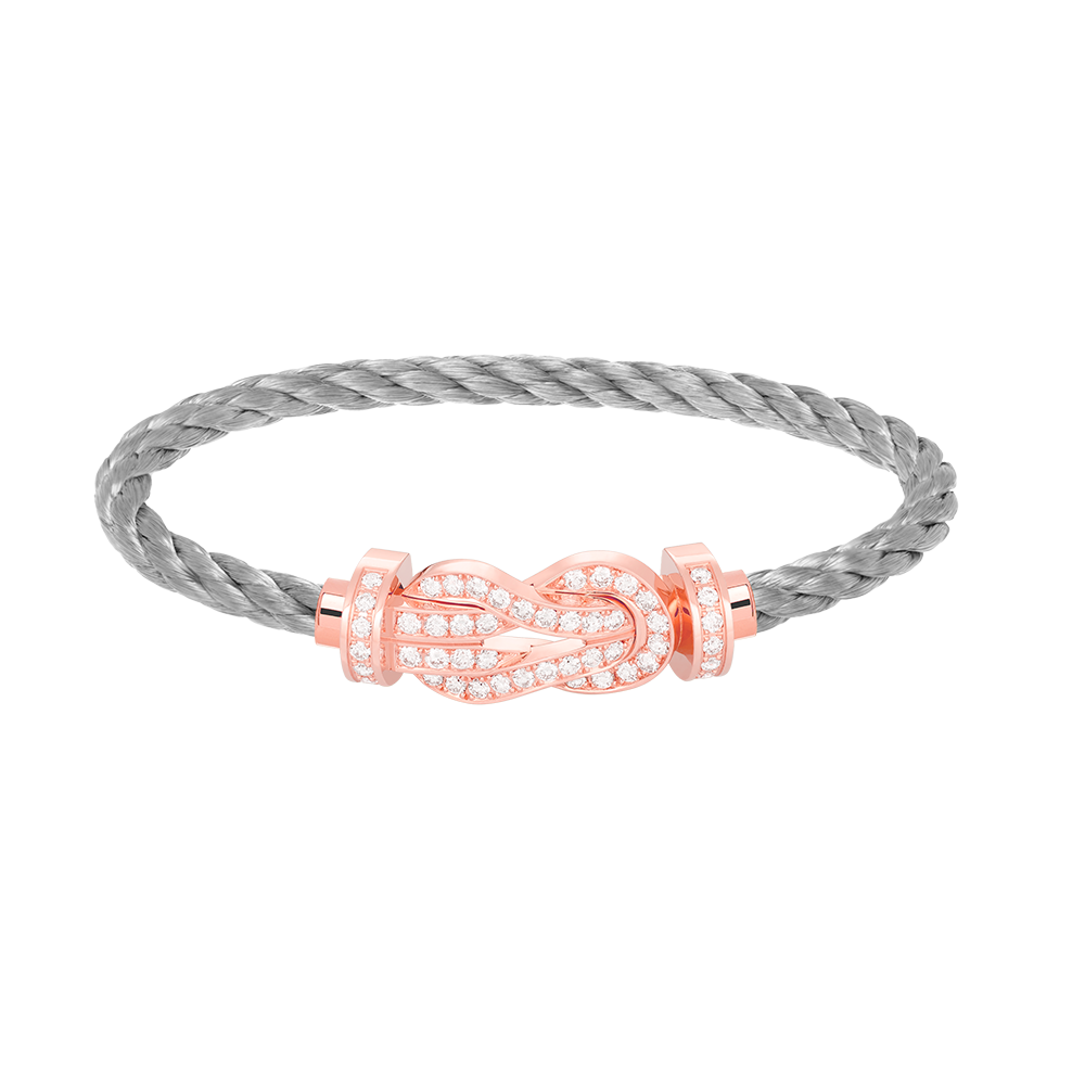 [Love Lucky]CHANCE LARGE 8 FIGURE BUCKLE FULL DIAMOND BRACELET ROSE GOLD