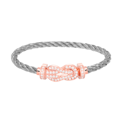 [Love Lucky]CHANCE LARGE 8 FIGURE BUCKLE FULL DIAMOND BRACELET ROSE GOLD