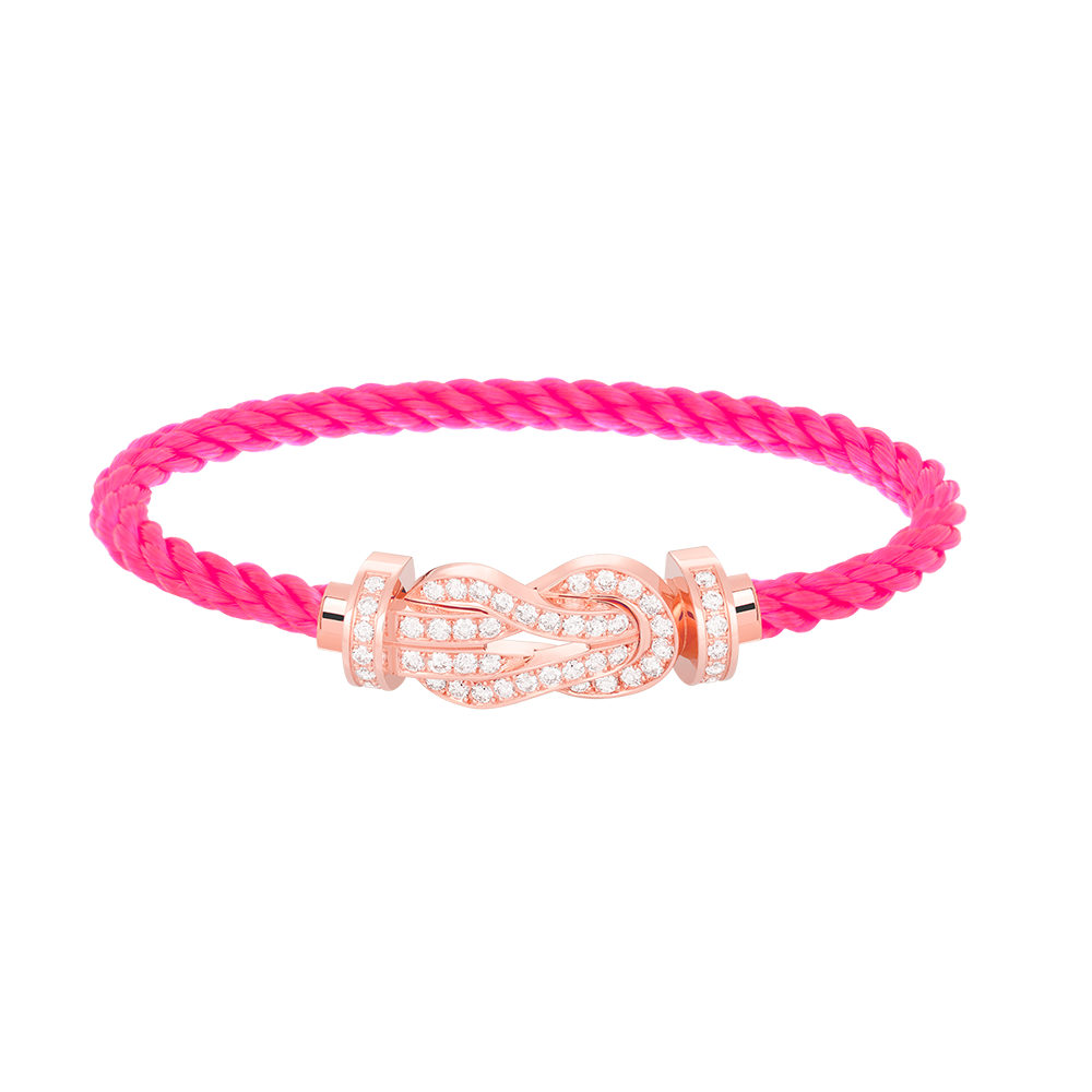 [Love Lucky]CHANCE LARGE 8 FIGURE BUCKLE FULL DIAMOND BRACELET ROSE GOLD
