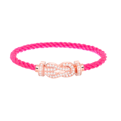 [Love Lucky]CHANCE LARGE 8 FIGURE BUCKLE FULL DIAMOND BRACELET ROSE GOLD