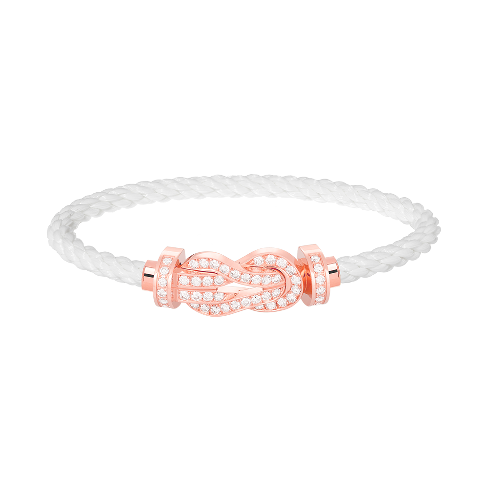 [Love Lucky]CHANCE LARGE 8 FIGURE BUCKLE FULL DIAMOND BRACELET ROSE GOLD