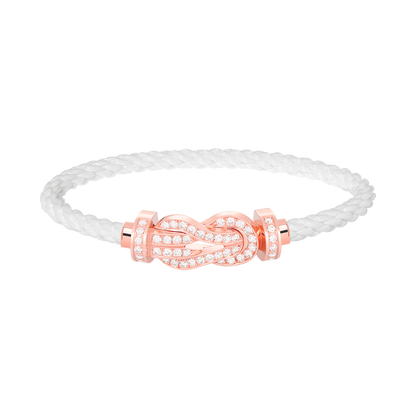 [Love Lucky]CHANCE LARGE 8 FIGURE BUCKLE FULL DIAMOND BRACELET ROSE GOLD