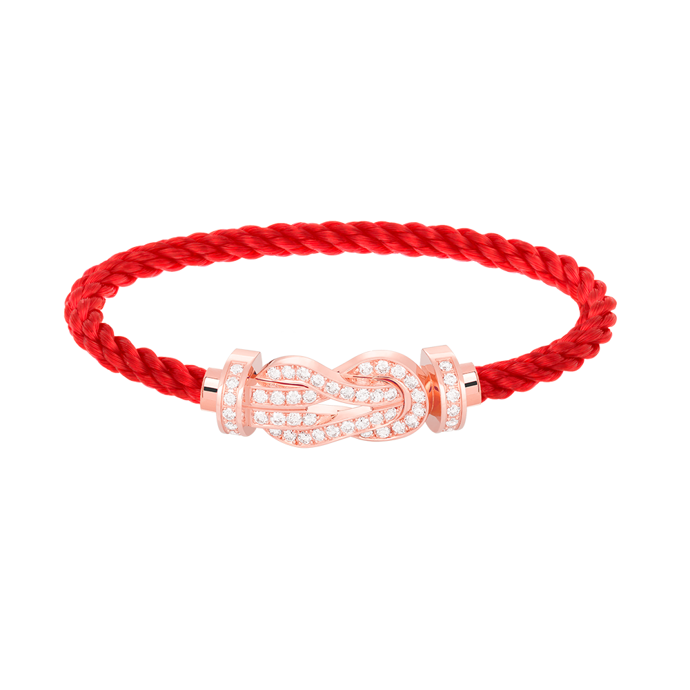 [Love Lucky]CHANCE LARGE 8 FIGURE BUCKLE FULL DIAMOND BRACELET ROSE GOLD