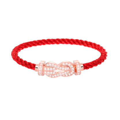 [Love Lucky]CHANCE LARGE 8 FIGURE BUCKLE FULL DIAMOND BRACELET ROSE GOLD
