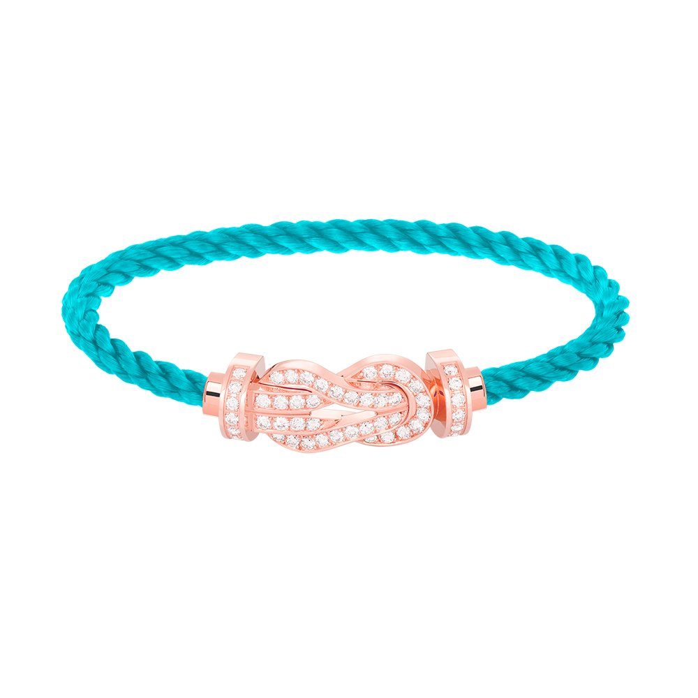 [Love Lucky]CHANCE LARGE 8 FIGURE BUCKLE FULL DIAMOND BRACELET ROSE GOLD