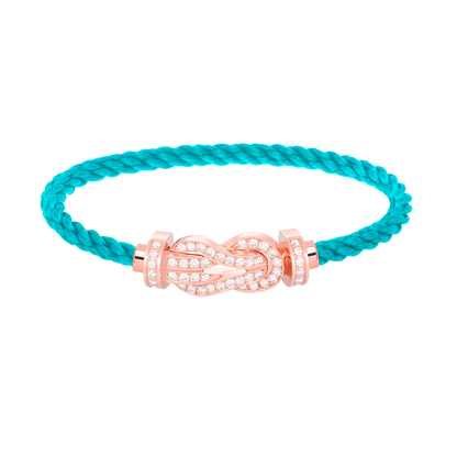 [Love Lucky]CHANCE LARGE 8 FIGURE BUCKLE FULL DIAMOND BRACELET ROSE GOLD