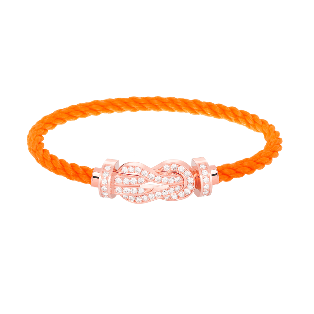 [Love Lucky]CHANCE LARGE 8 FIGURE BUCKLE FULL DIAMOND BRACELET ROSE GOLD