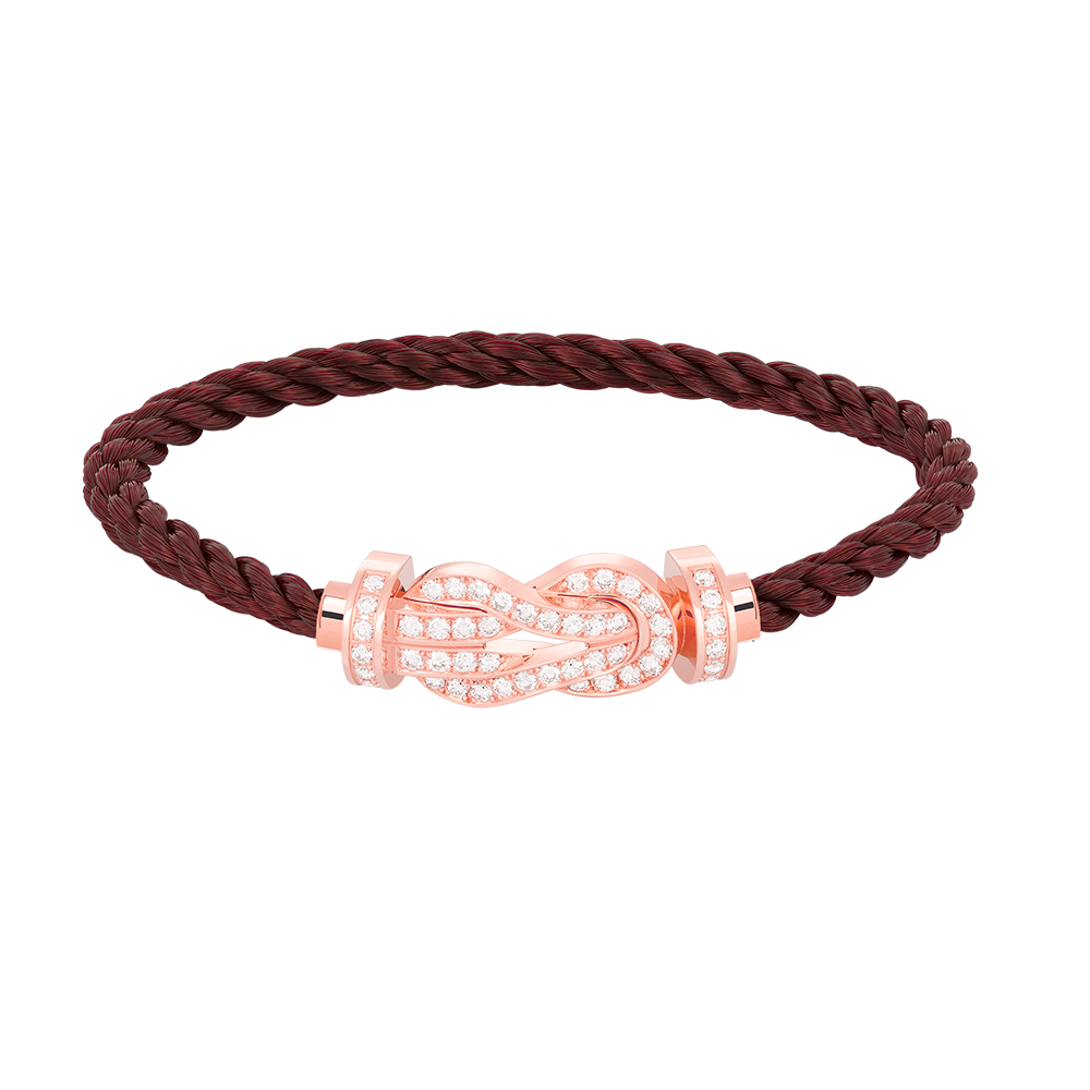 [Love Lucky]CHANCE LARGE 8 FIGURE BUCKLE FULL DIAMOND BRACELET ROSE GOLD
