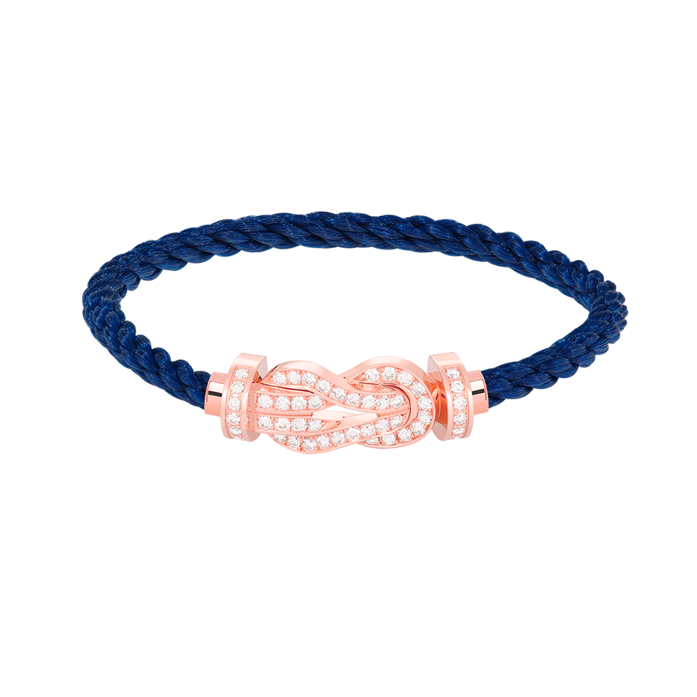 [Love Lucky]CHANCE LARGE 8 FIGURE BUCKLE FULL DIAMOND BRACELET ROSE GOLD
