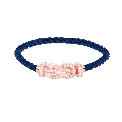 [Love Lucky]CHANCE LARGE 8 FIGURE BUCKLE FULL DIAMOND BRACELET ROSE GOLD