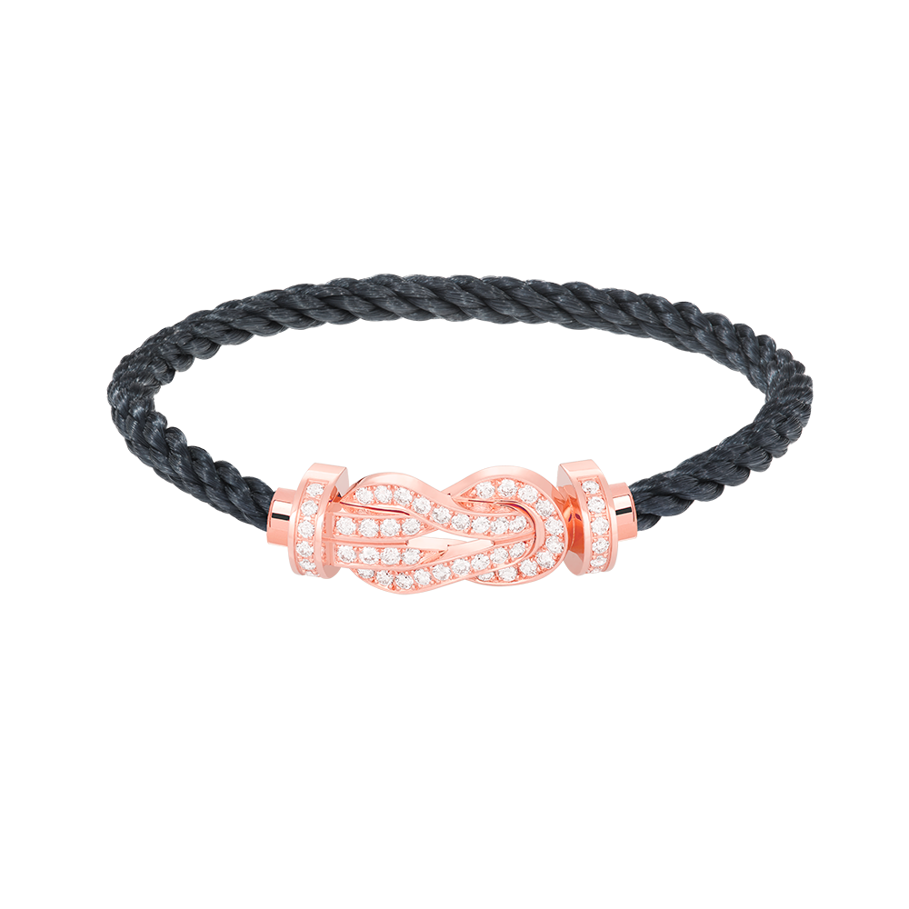 [Love Lucky]CHANCE LARGE 8 FIGURE BUCKLE FULL DIAMOND BRACELET ROSE GOLD