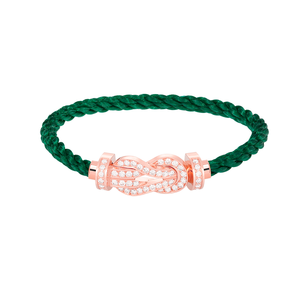 [Love Lucky]CHANCE LARGE 8 FIGURE BUCKLE FULL DIAMOND BRACELET ROSE GOLD