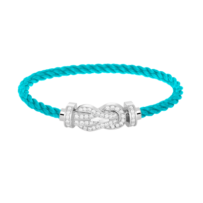 [Love Lucky]CHANCE LARGE 8 FIGURE BUCKLE FULL DIAMOND BRACELET SILVER