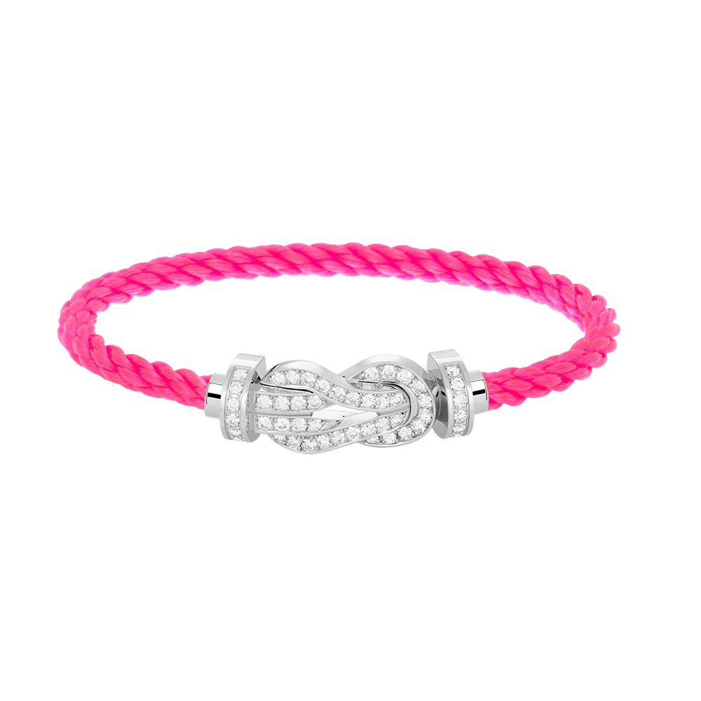 [Love Lucky]CHANCE LARGE 8 FIGURE BUCKLE FULL DIAMOND BRACELET SILVER