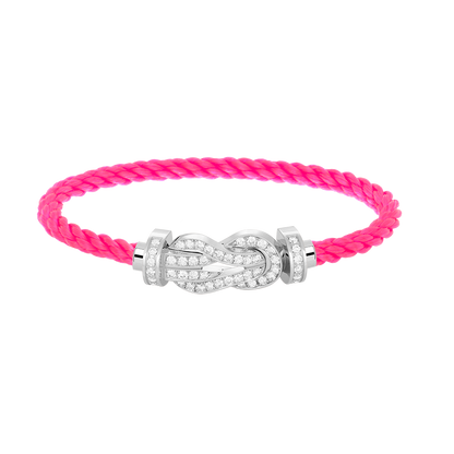 [Love Lucky]CHANCE LARGE 8 FIGURE BUCKLE FULL DIAMOND BRACELET SILVER