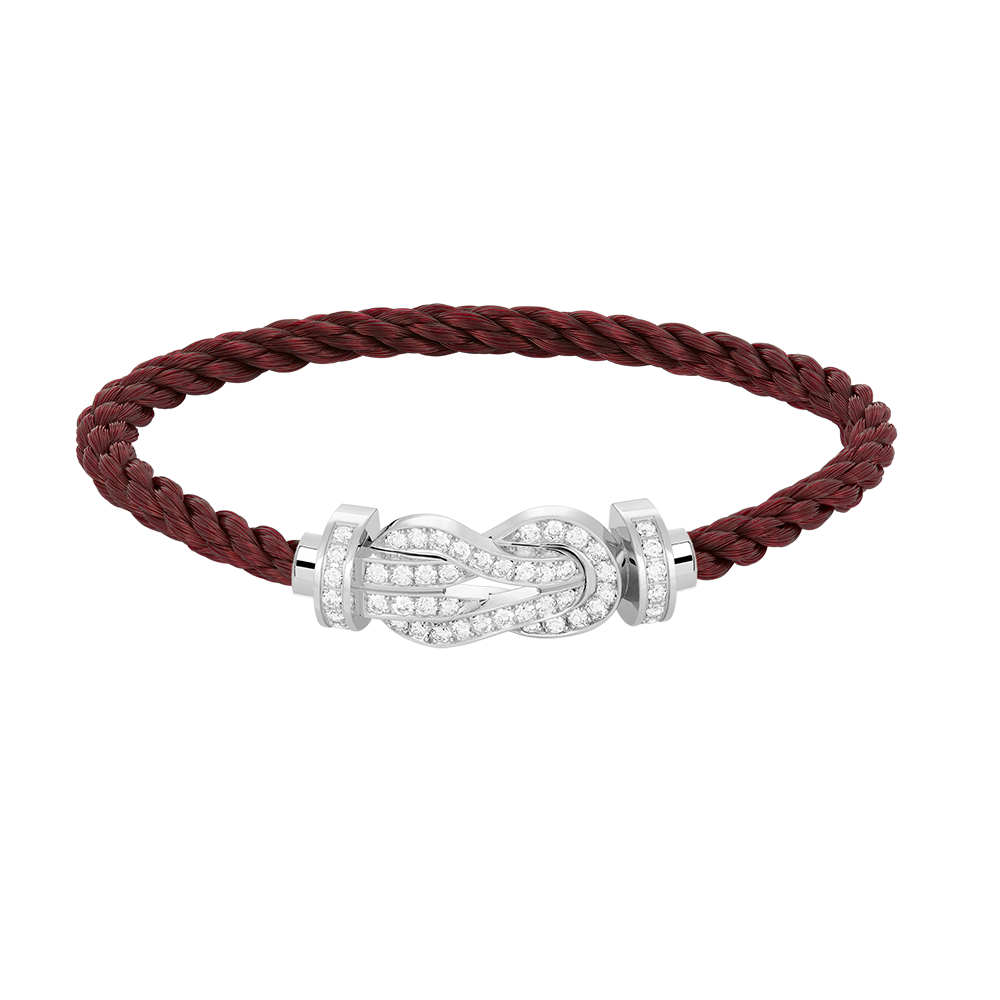 [Love Lucky]CHANCE LARGE 8 FIGURE BUCKLE FULL DIAMOND BRACELET SILVER