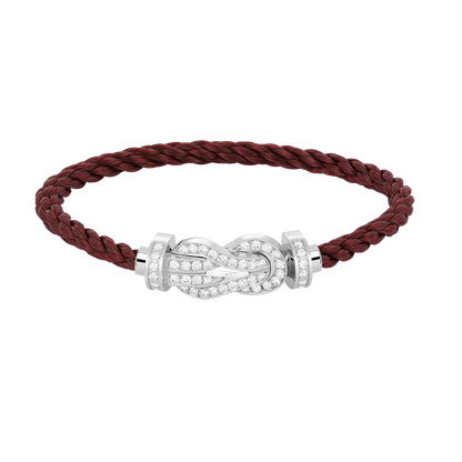 [Love Lucky]CHANCE LARGE 8 FIGURE BUCKLE FULL DIAMOND BRACELET SILVER