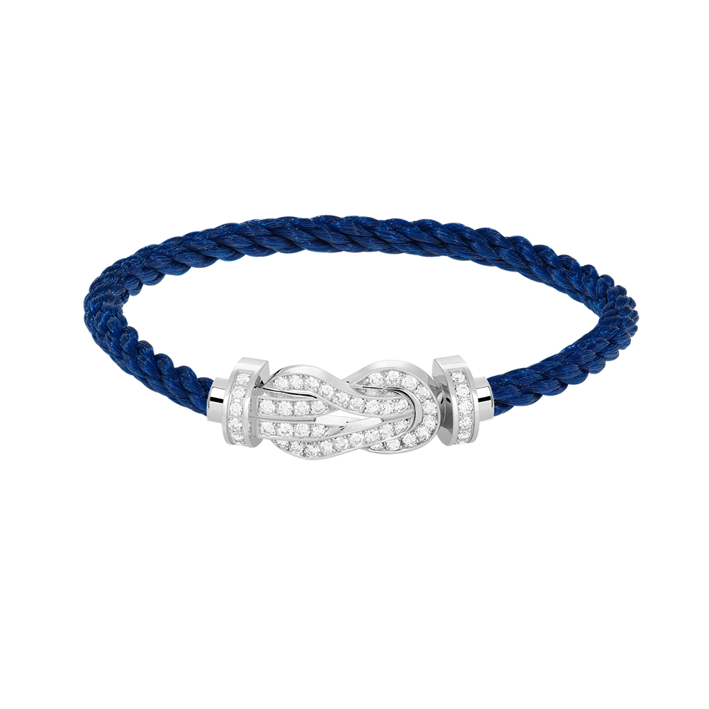 [Love Lucky]CHANCE LARGE 8 FIGURE BUCKLE FULL DIAMOND BRACELET SILVER