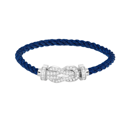 [Love Lucky]CHANCE LARGE 8 FIGURE BUCKLE FULL DIAMOND BRACELET SILVER