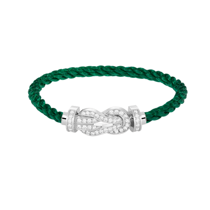 [Love Lucky]CHANCE LARGE 8 FIGURE BUCKLE FULL DIAMOND BRACELET SILVER
