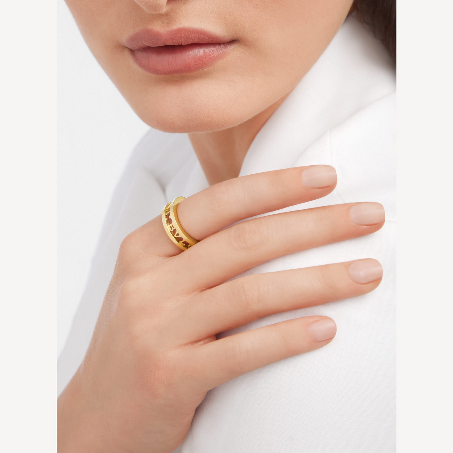 [Love Lucky]ZERO 1 ONE-BAND WITH OPENWORK LOGO SPIRAL RING